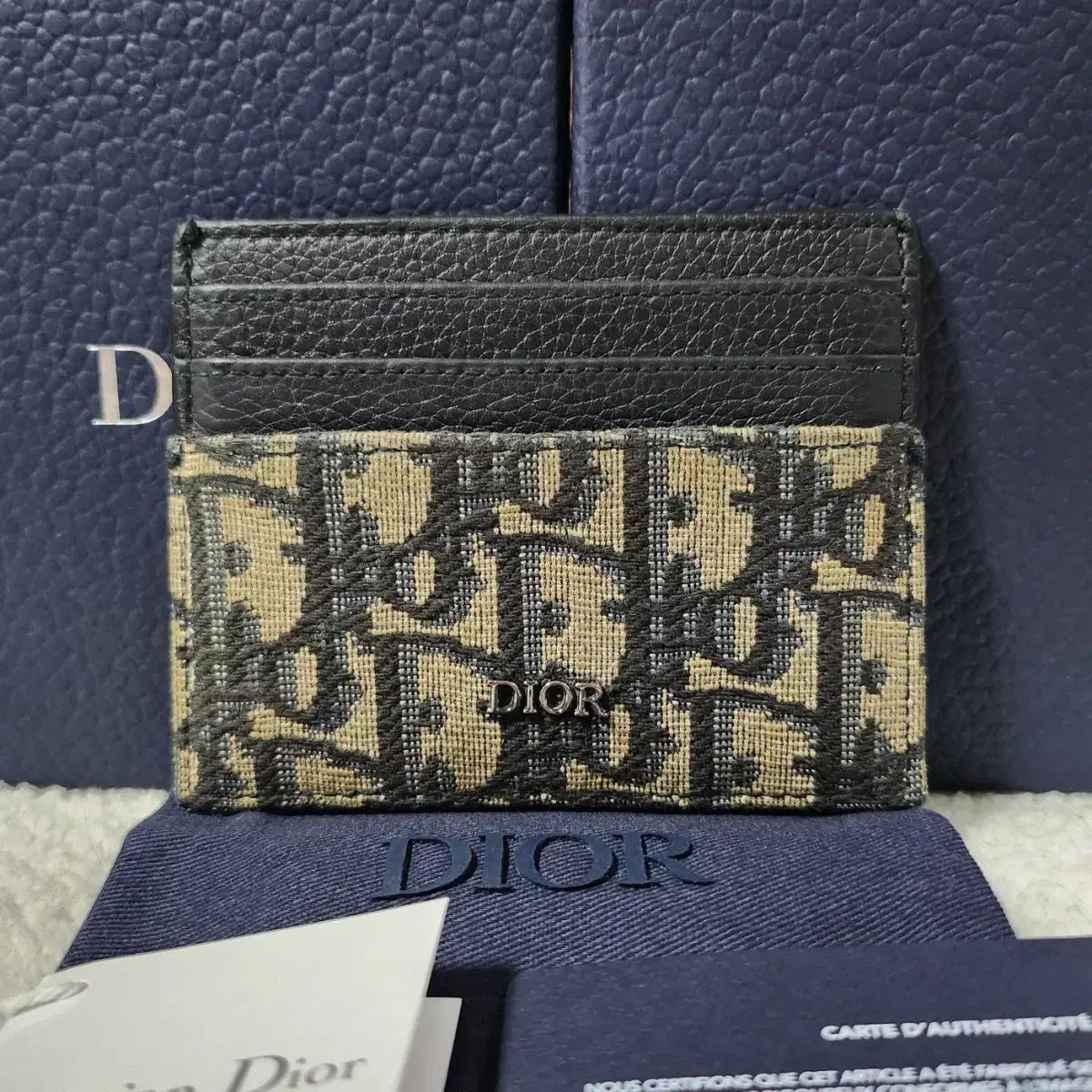 フルセット Dior ディオール オブリーク トレカホルダー カードウォレット ベージュ