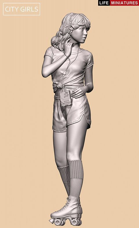 ライフミニチュア LM CG 12002 1 12 シティガールズ アリカ ローラースケートの少女 1980年代