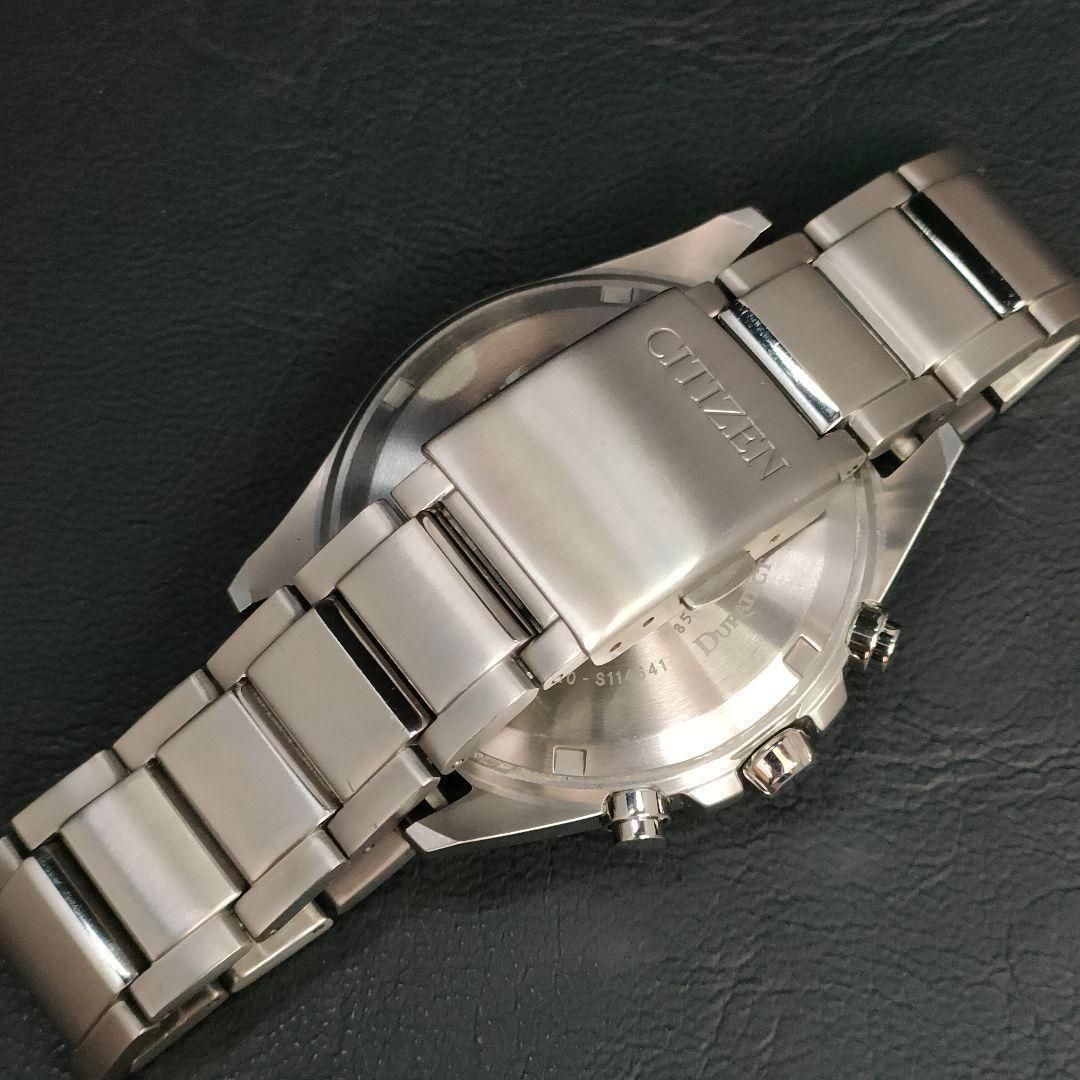 763-2 極美品 CITIZEN シチズン B620 ブラック シルバー ソーラー 充電