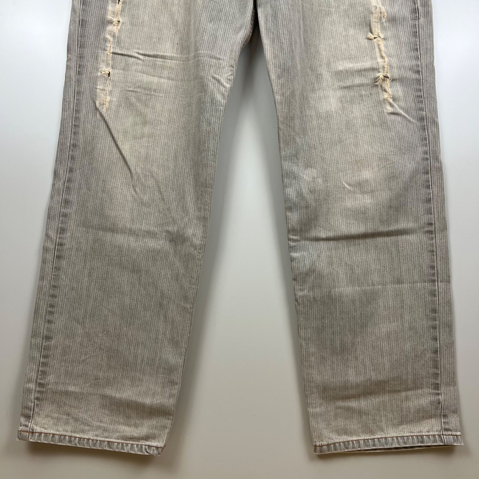 SWAGGER 00s archive damaged hickory denim pants XL 34 スワッガー