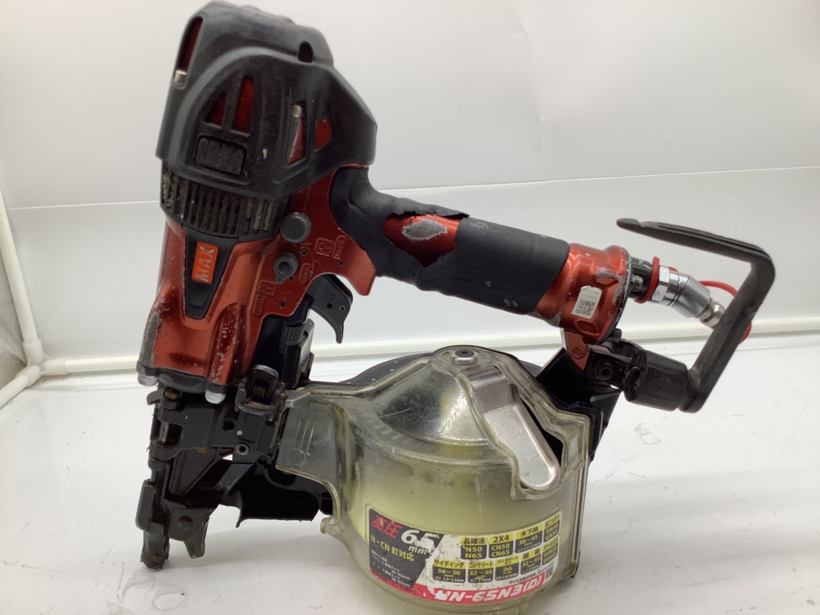 品 MAX マックス 高圧釘打機 HN-65N3D-R スーパーネイラ マイスターレッド IT9BGVJR0RB6 エコツール岡崎インター店 M02