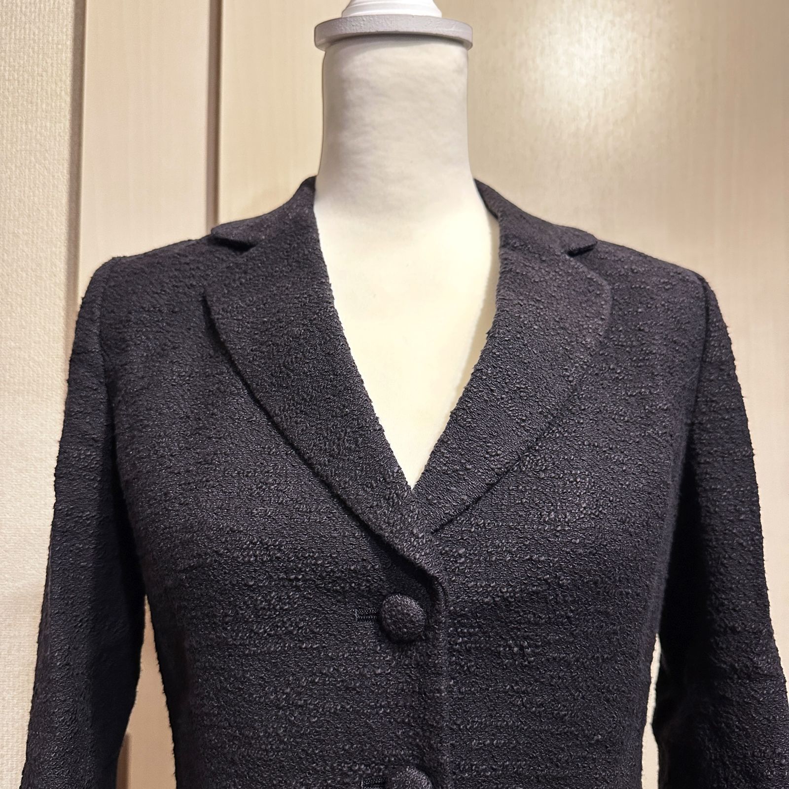 JALママ様【新品】レリアン ロロ·ピアーナ製 上品ジャケット 大きめ １３号＋ レリアン×ロロピアーナ ジャケット 黒 サイズ7 ak637 - メルカリ