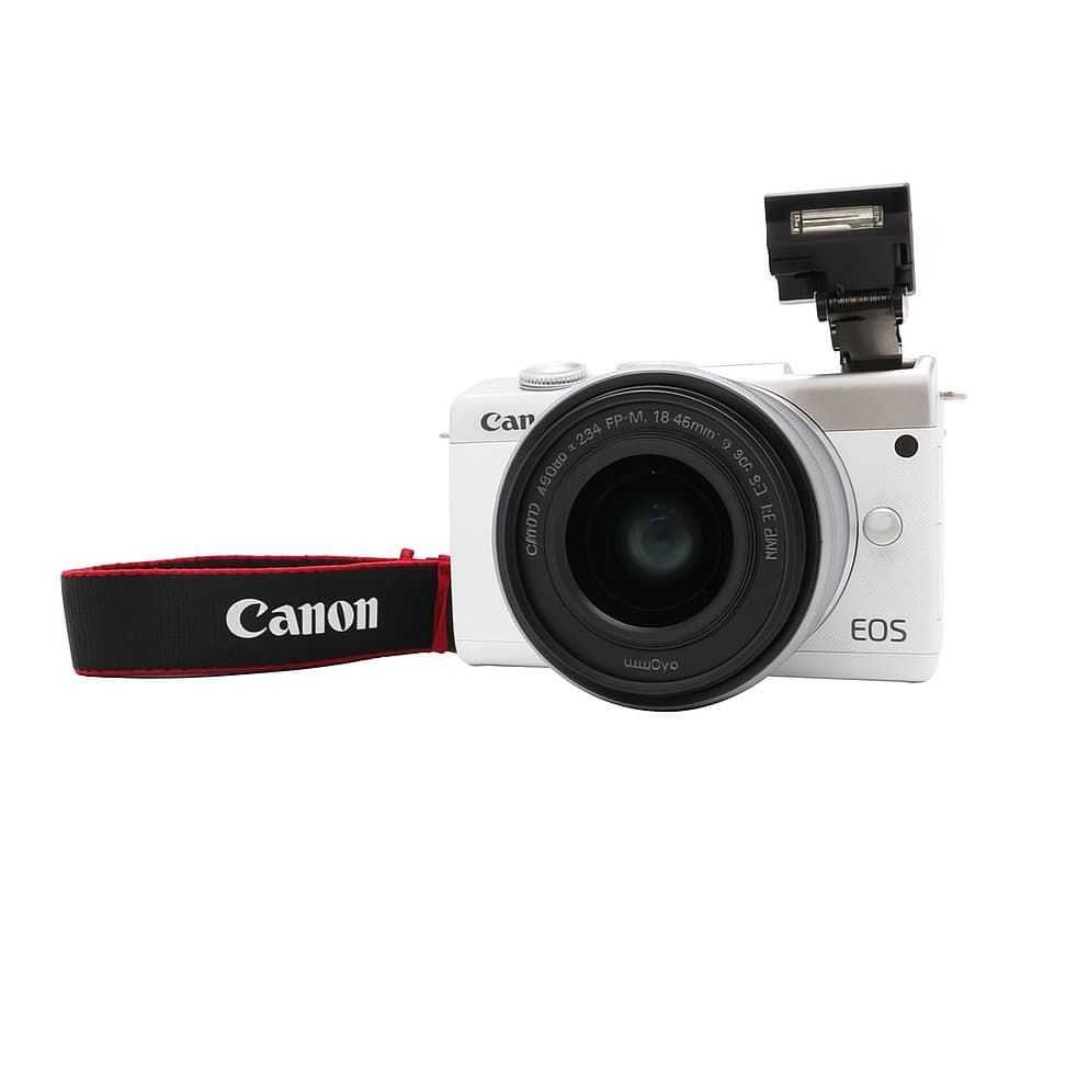 級& 上 ミラーレス一眼カメラ CANON EOS M200 EF-M 15-45 IS STM レンズキット ホワイト キヤノン キャノン k3279