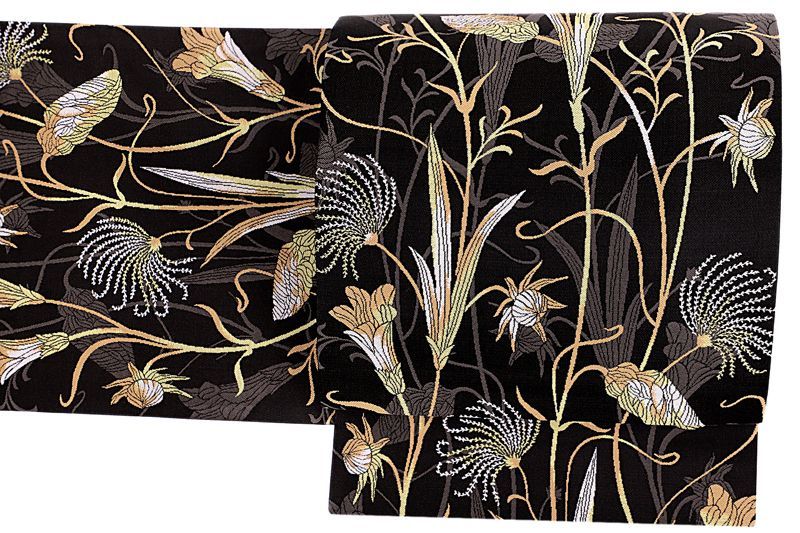 正絹西陣織大光謹製単衣袷兼用袋帯美しいキモノ掲載ボタニカル 正絹西陣織大光謹製単衣袷兼用袋帯美しいキモノ掲載ボタニカル 正絹