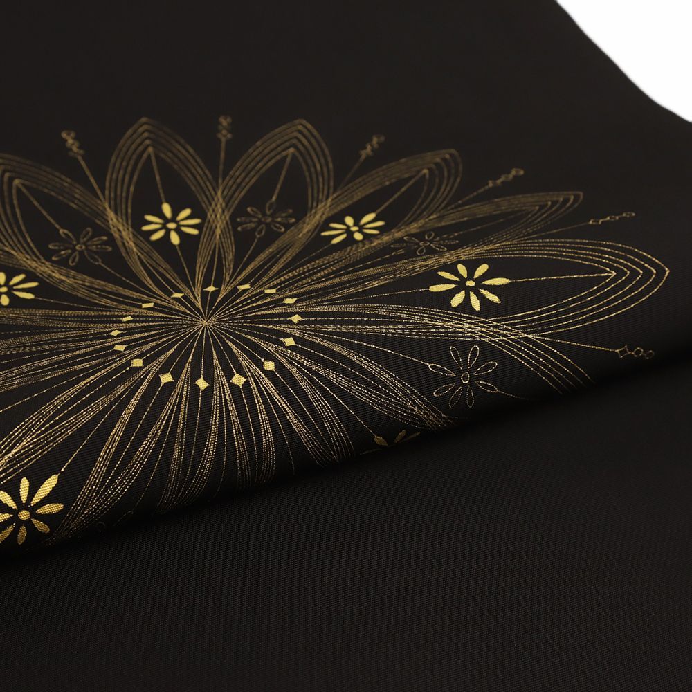  名古屋帯 正絹 こげ茶 花 塩瀬 金彩加工 リサイクル カジュアル シンプル お洒落 仕立て上がり 九寸 No i 6 2427 名古屋帯 帯