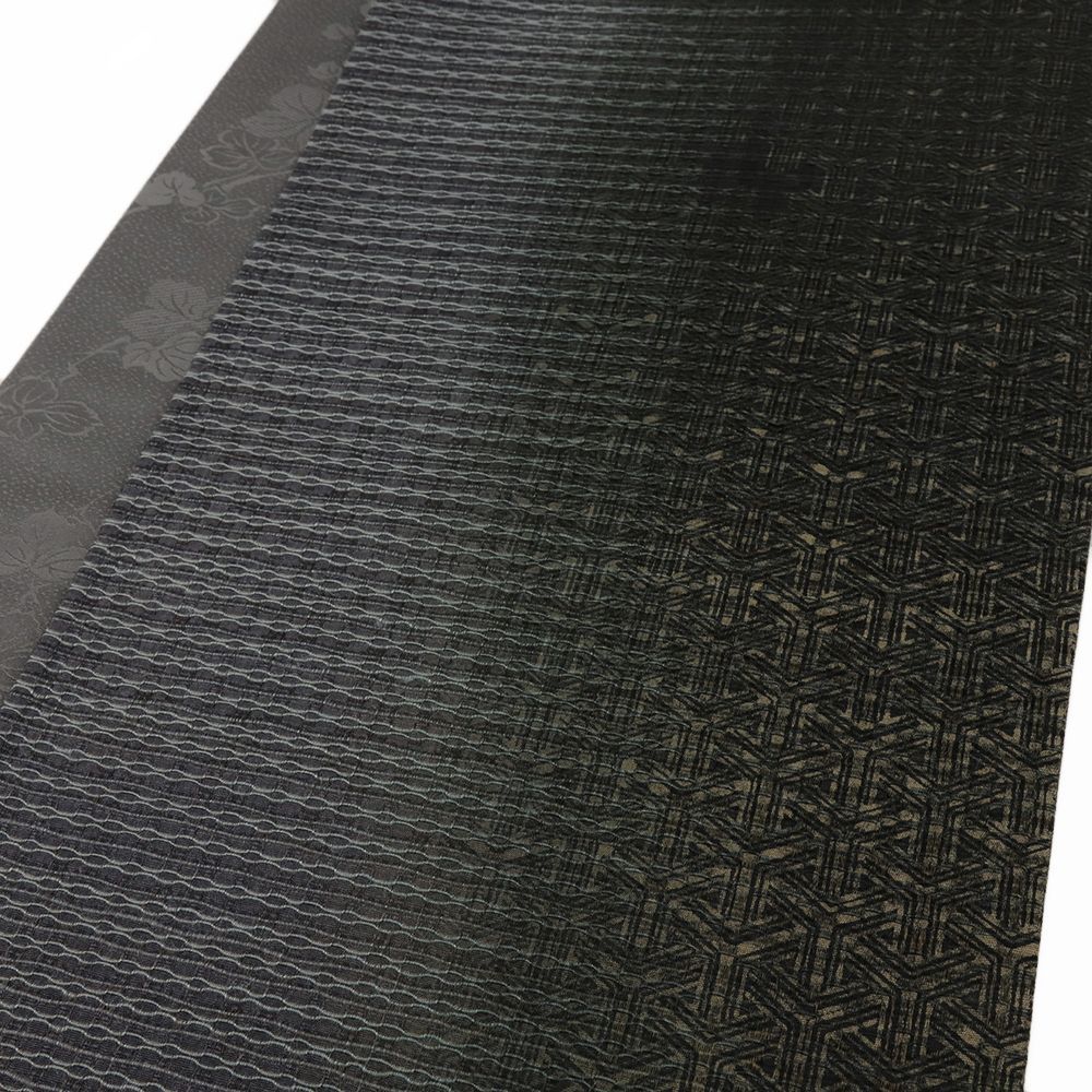  袋帯 全通 正絹 ダークグレー ぼかし 友禅染 和紙織 リサイクル 帯 紙布 カジュアル 着物 仕立て上がり No i 6 2436 袋帯 帯