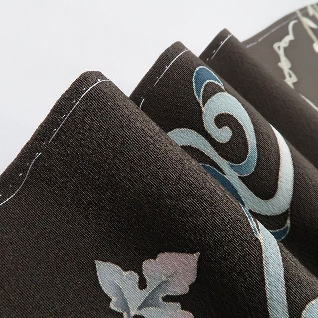 ❁tomihisa❁新品 本加賀友禅 橋本静香 落款 着物 正絹 仕付け糸付“風