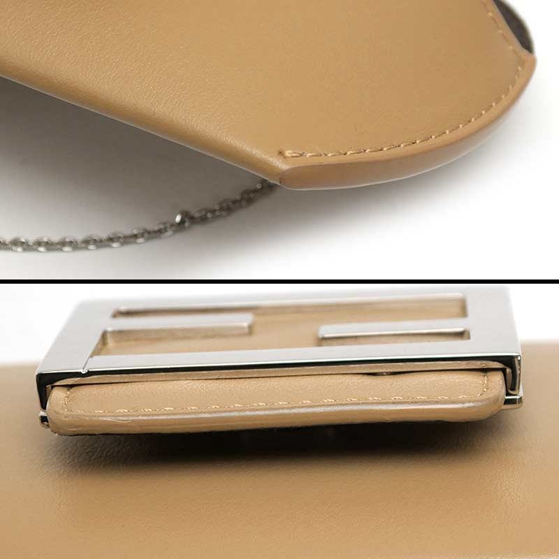  フェンディ サングラスケース チェーンショルダー FFロゴプレート ブラウン その他 バッグ