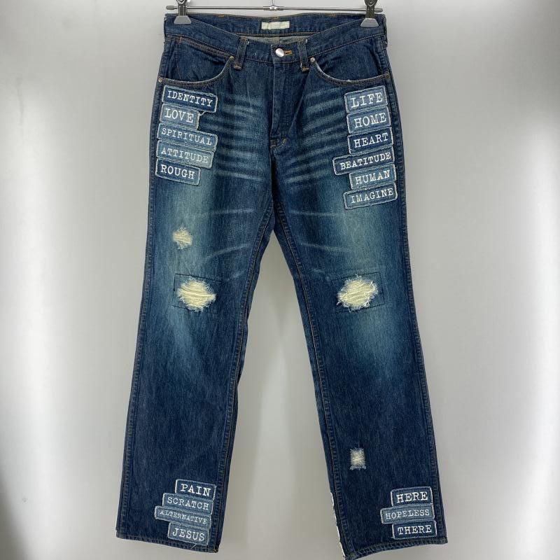 ナンバーナイン NUMBER N INE 02ss モダンエイジ期 クラッシュパッチワークデニム サイズ3 30 ナンバーナイン 24
