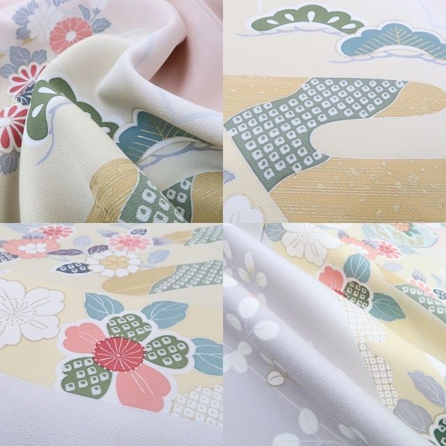 ❁tomihisa❁新品 金駒刺繍 着物“吉祥景色に身を包み心正して新しき春