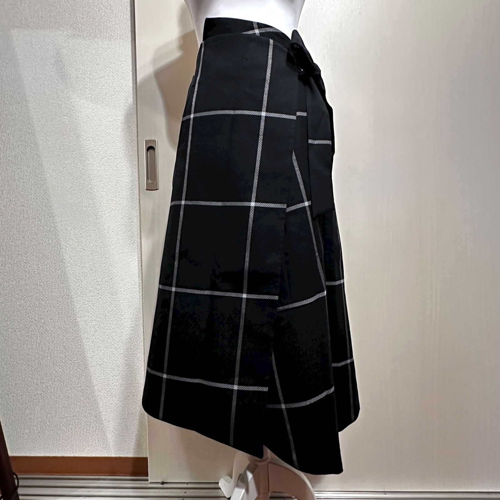 Mila Owen スカート 黒チェック サイズ1 ak638