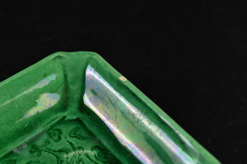 蔵A4243】珉平焼 淡路焼 緑交趾 龍図 小皿 三客 民平 - メルカリ