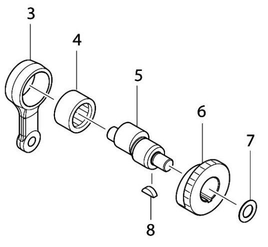 マキタ makita 18V 1.6㎜ 充電式 ニブラ JN161DZ 用 ロッド ベアリング ギヤ ワッシャ ウッドラフキ 6点 部品 修理 パーツ 板金 工場 切断