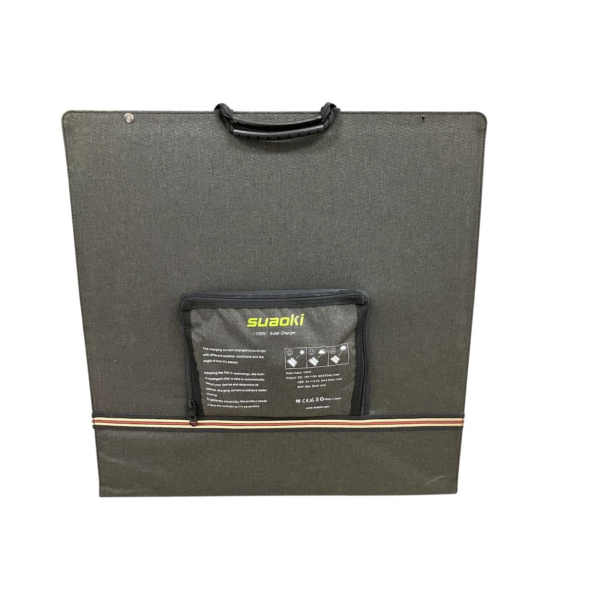 【未使用】suaoki ソーラーパネル 100W 折りたたみ式 防災グッズ Amazon | suaoki ソーラーチャージャー 100W 折りたたみ式 収納型