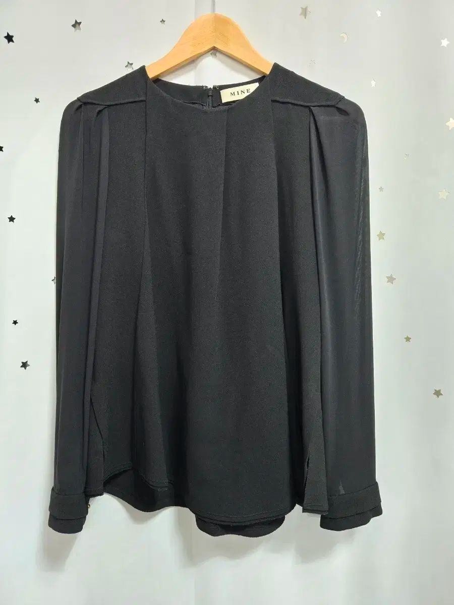 MINE ブラック シルク ブラウス 88