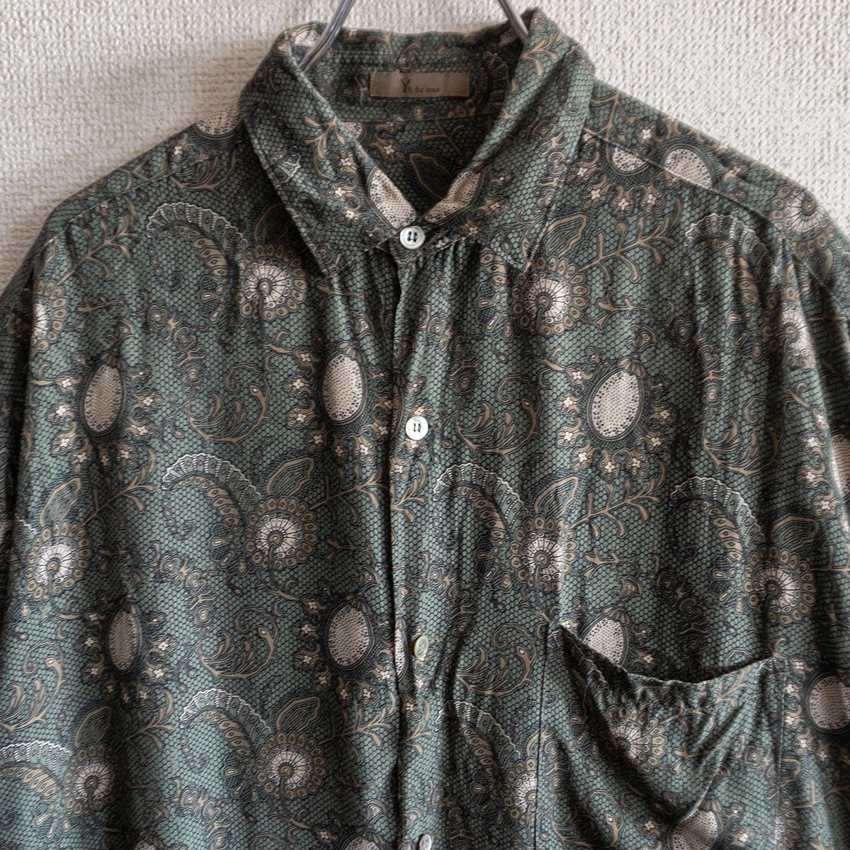 雰囲気抜群】Y's for men【80s ビッグシルエット レーヨン 半袖シャツ