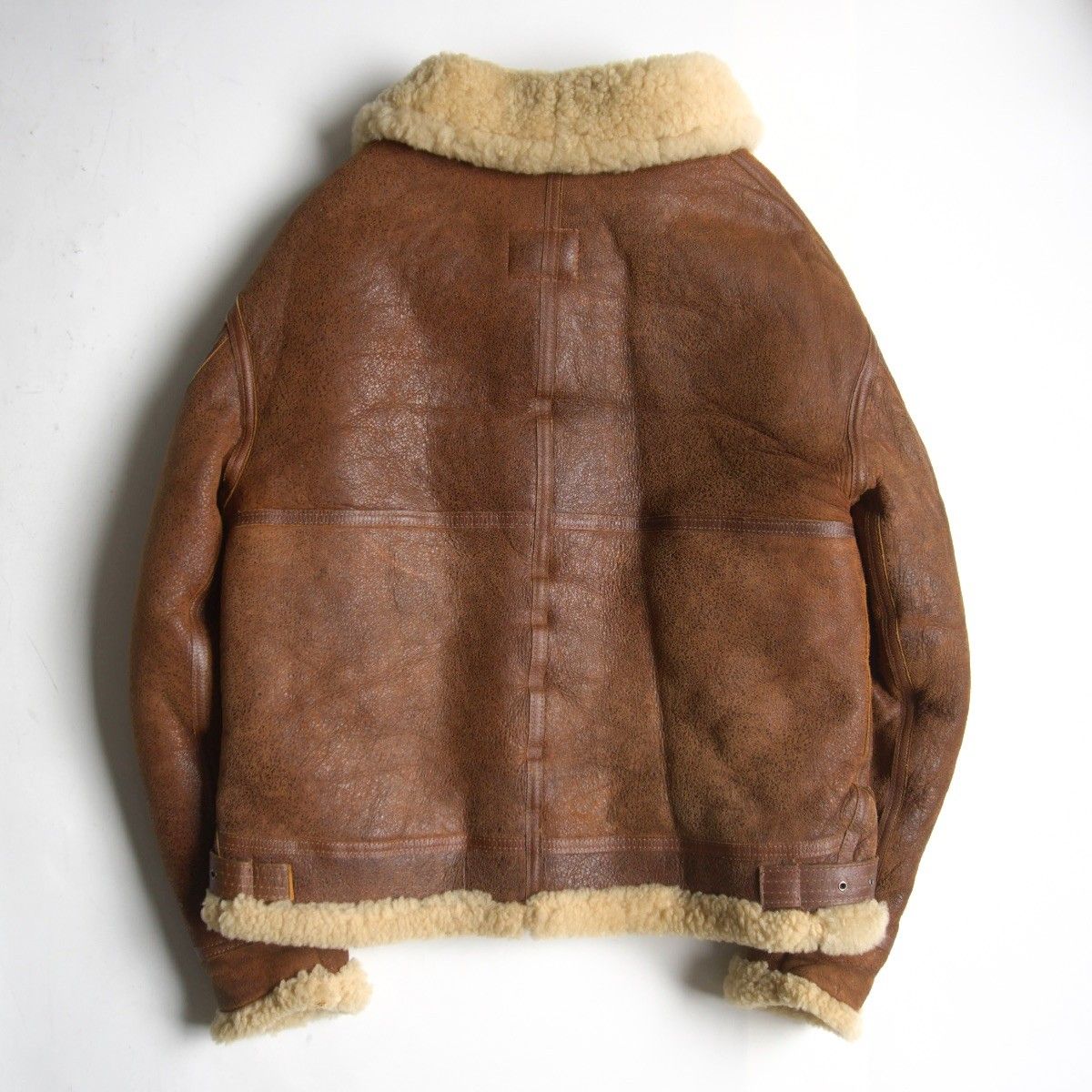 雰囲気抜群 AVIREX B-3 ムートンボンバージャケット 40 アヴィレックス フライト レザー ジャケット 25110242