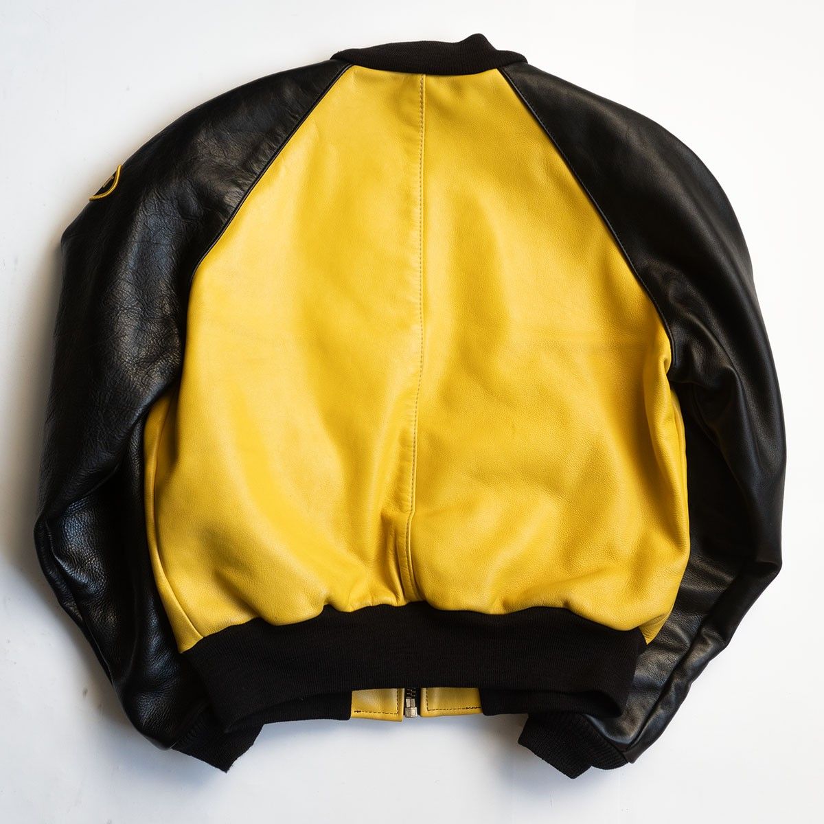 美品】 VANSON 【TJV オールレザー スタジャン】40 イエロー ブラック