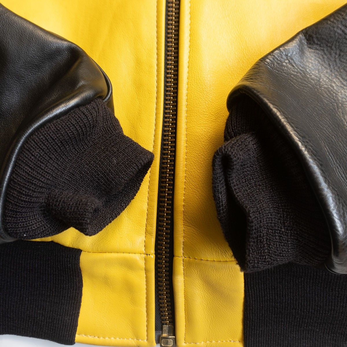 美品】 VANSON 【TJV オールレザー スタジャン】40 イエロー ブラック