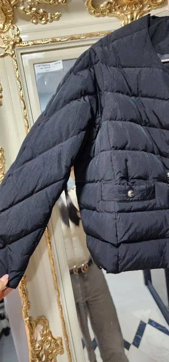 【店内全品送料無料】 タイムTIME ノー ショートダウン ブラック ゴールドボタン