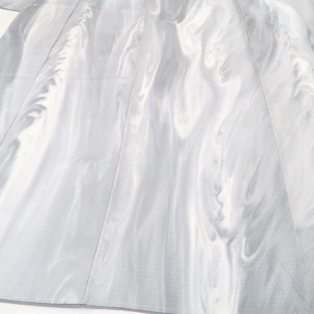 特選墨流し小紋着尺【墨流し◆ホワイト グレー】モノトーン 白 鼠色 特選墨流し小紋着尺【墨流し◇ホワイト グレー】モノトーン 白 鼠色