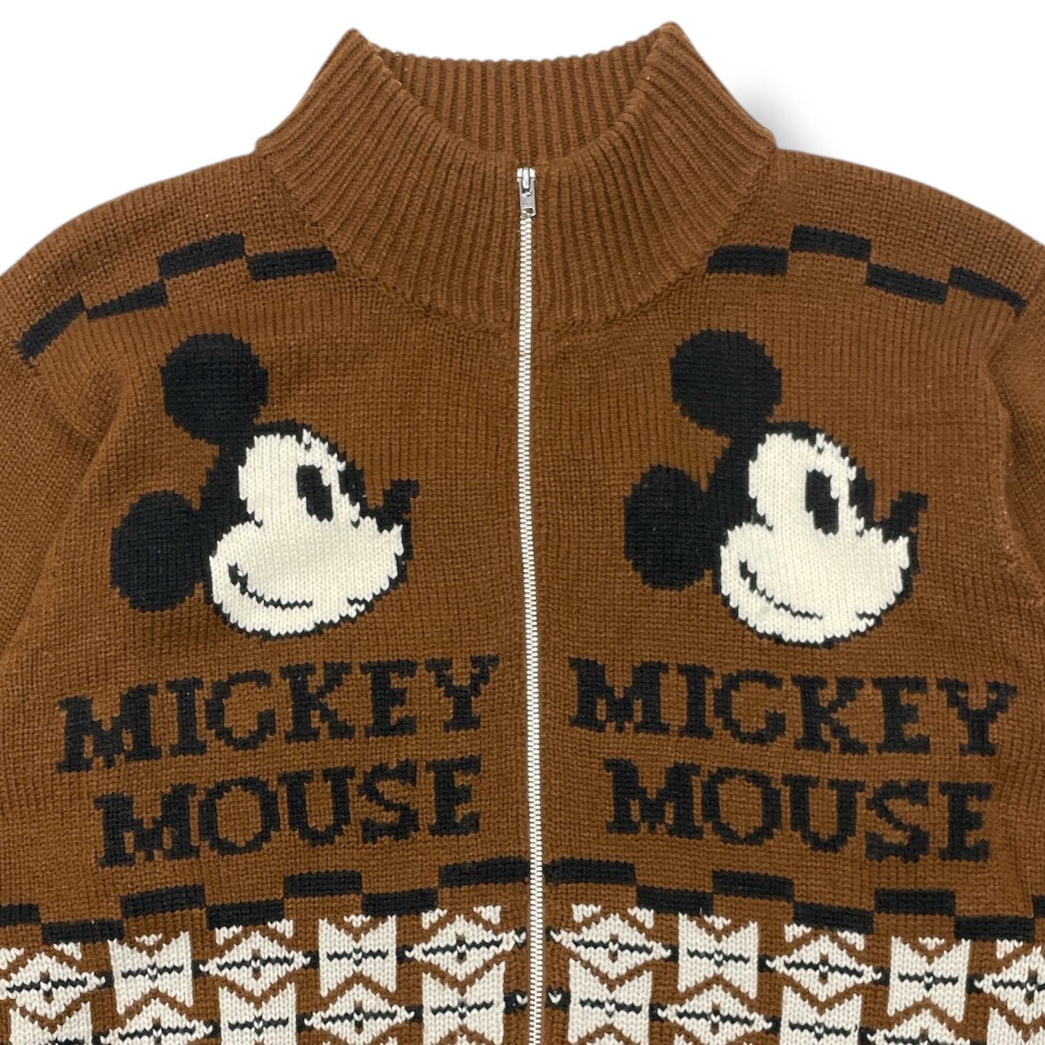 ディズニーランド　ミッキー　カーディガン　☆レア☆　ヴィンテージ 90s Disney&Co. Mickey ミッキーマウス カーディガン 刺繍 - メルカリ
