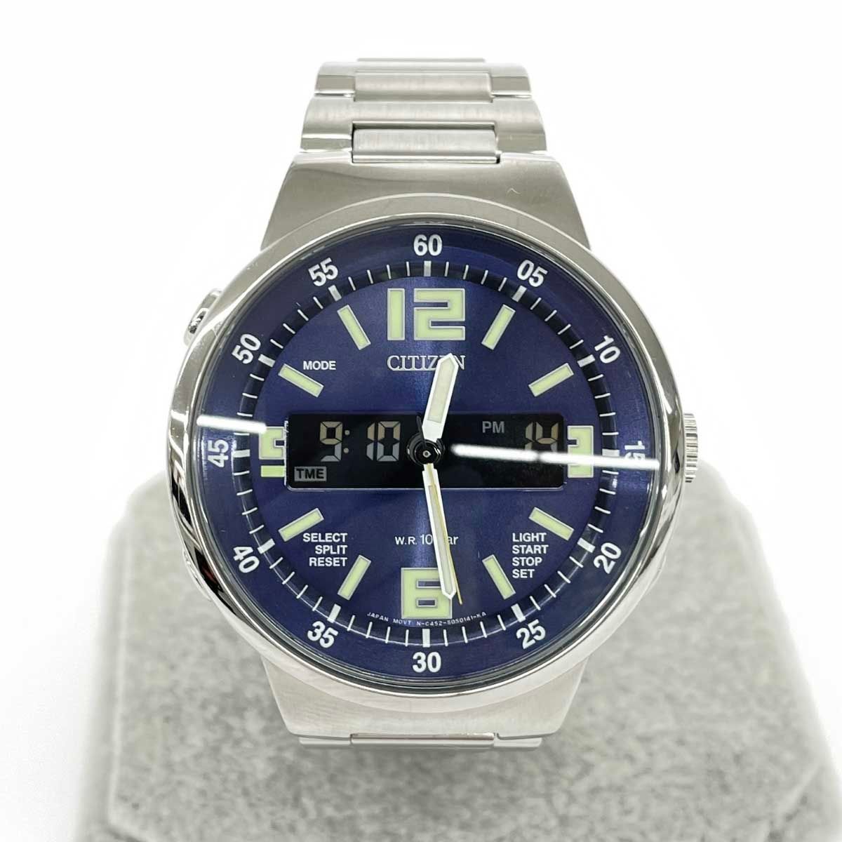 Citizen シチズン クォーツ 腕時計 アナデジ/SS//箱＆コマ付き C452