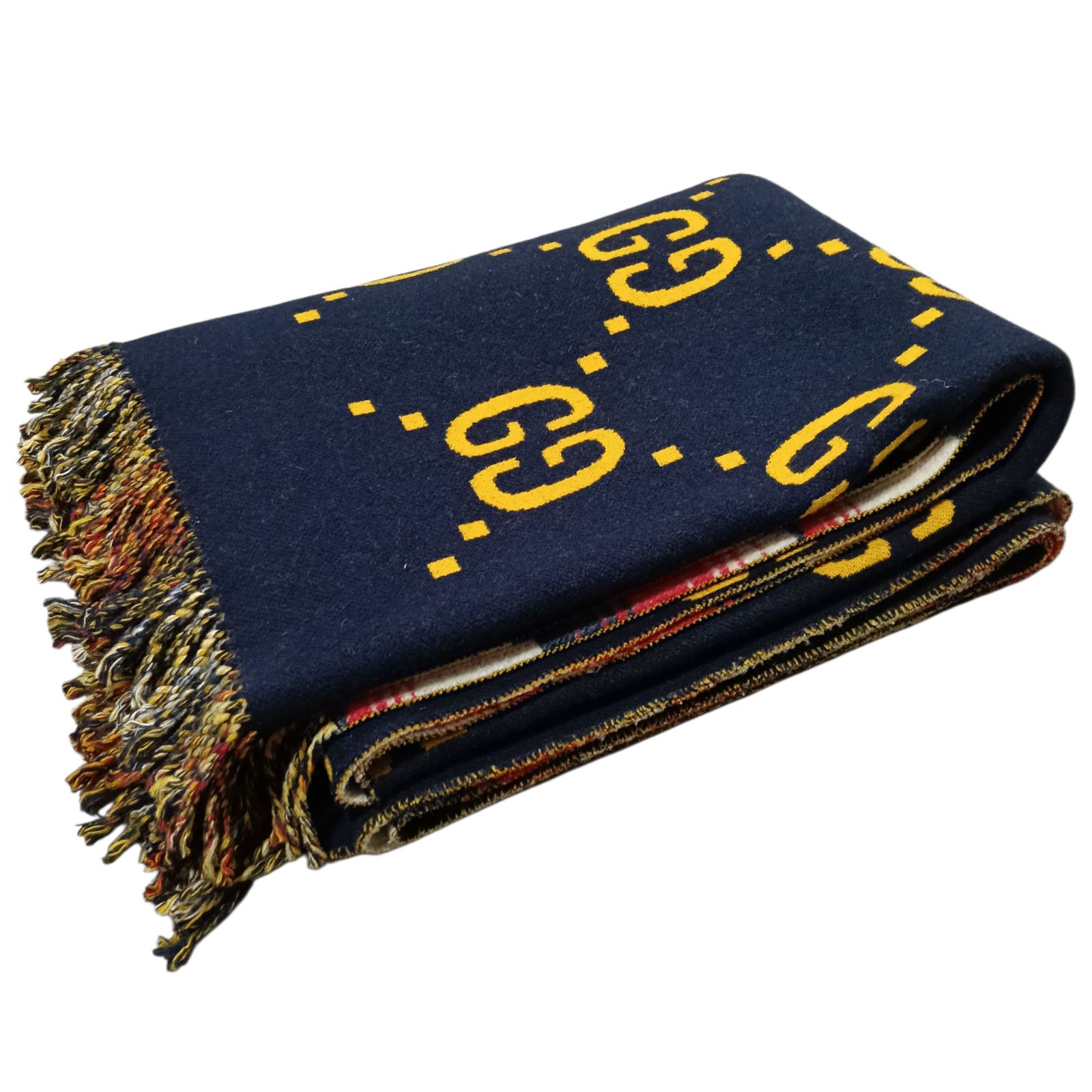 希少 GUCCI グッチ ポンチョ ケープ ストール リバーシブル GG