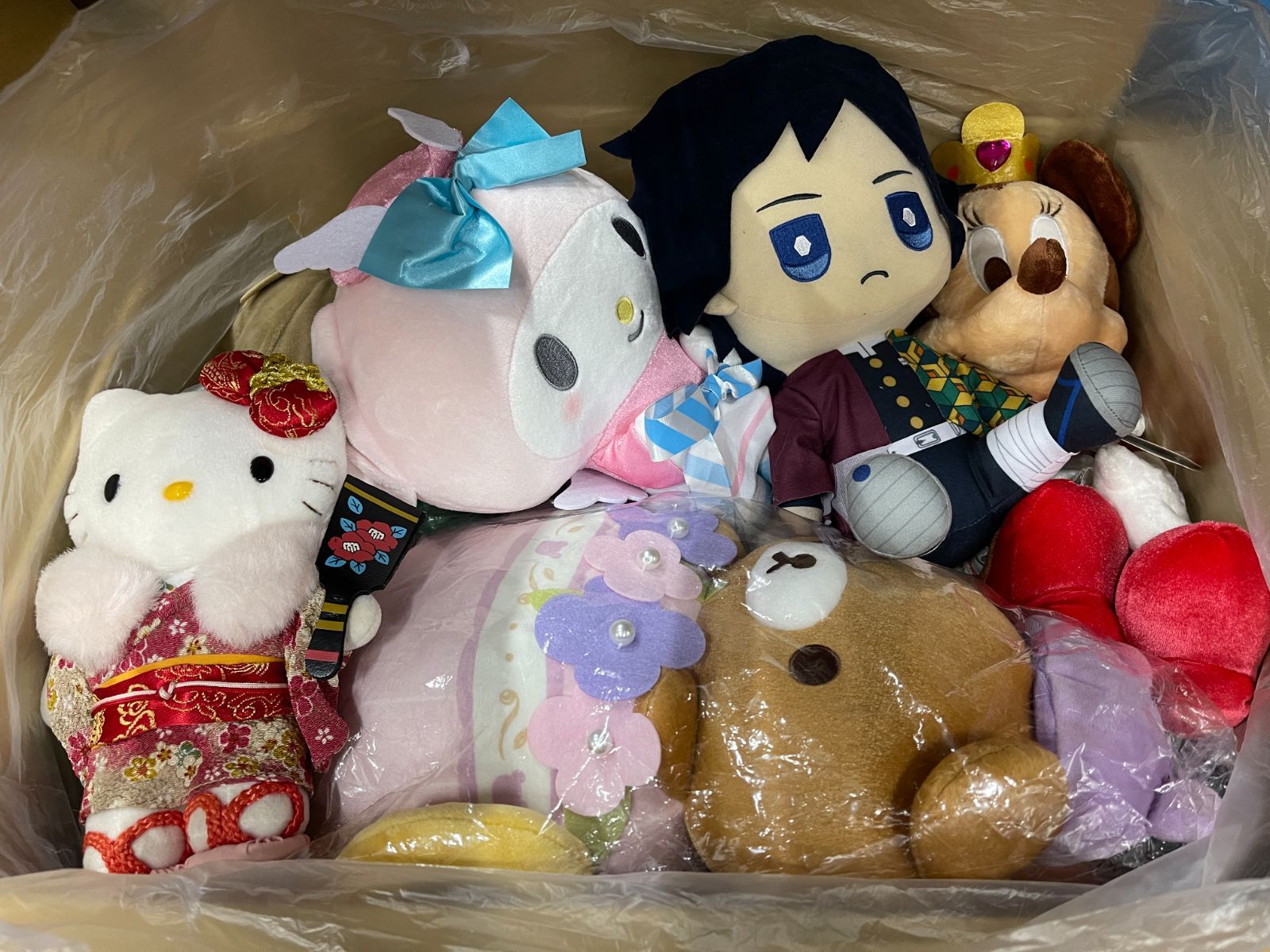 アニメ マンガ ゲーム系 ディズニー サンリオ リラックマ等 ノンジャンル ぬいぐるみ マスコット 大量 ボックス