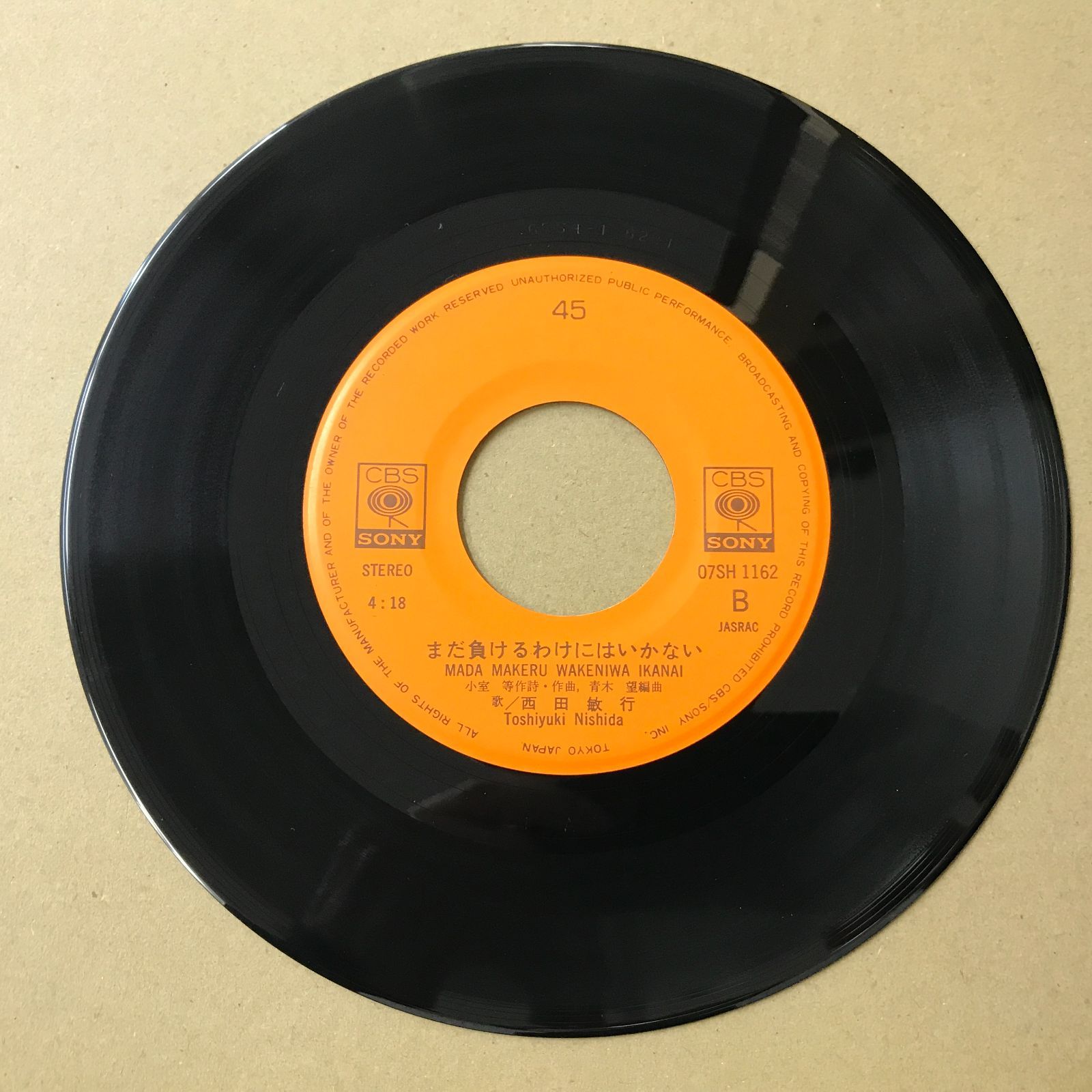 EPレコード 西田敏行 [ にしだとしゆき ] 淋しいのはおまえだけじゃ