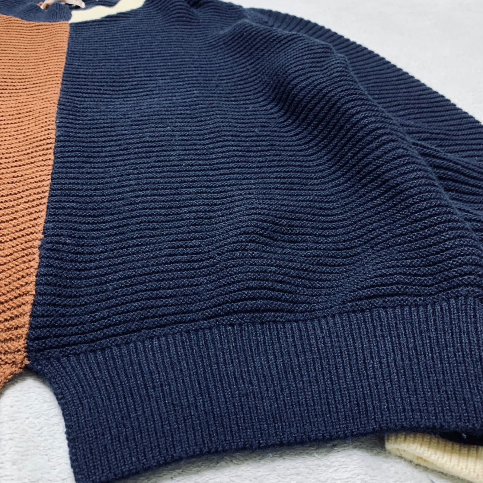 CULLNI 20AW 切替レイヤードニット セーター プルオーバー メリノ 