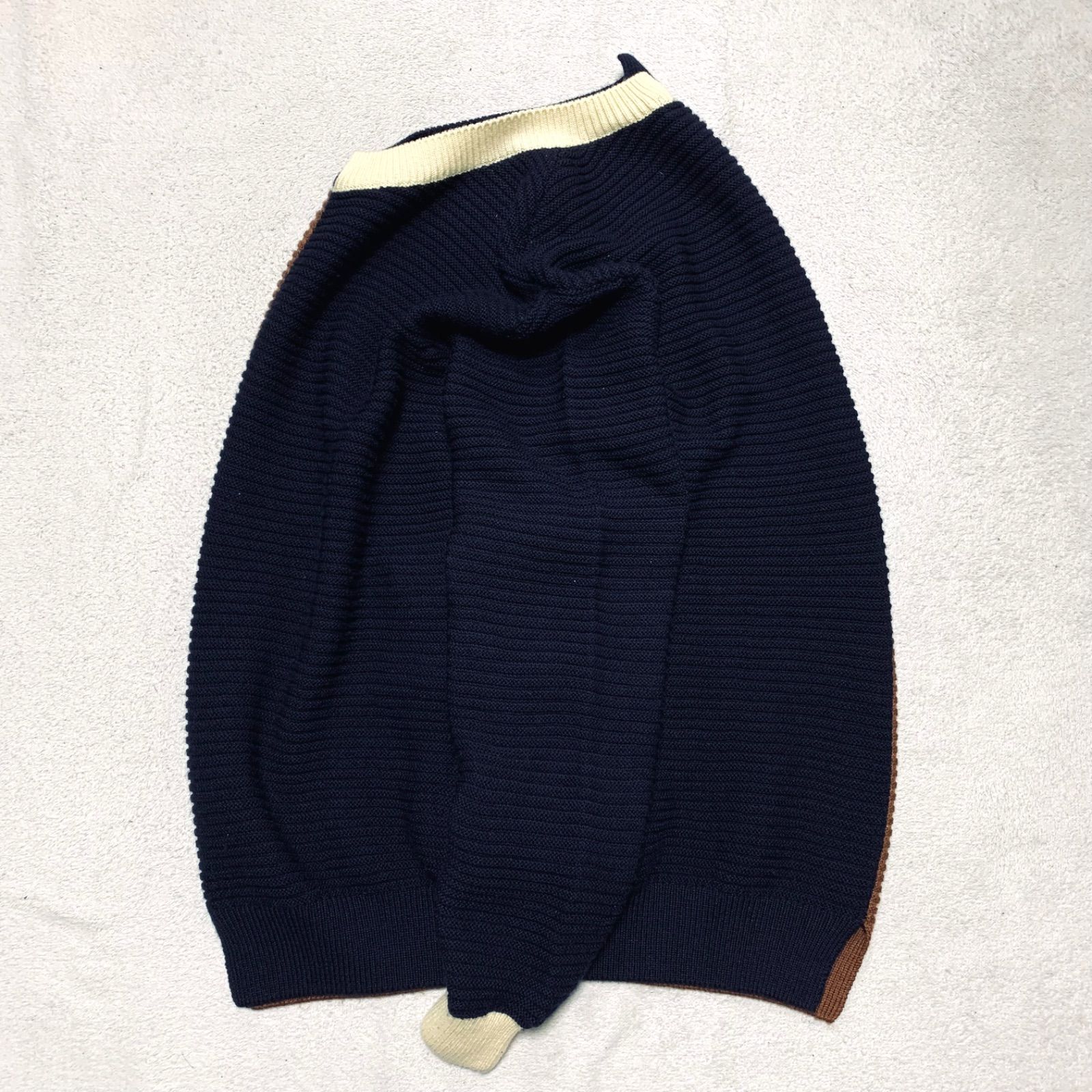 CULLNI 20AW 切替レイヤードニット セーター プルオーバー メリノ 