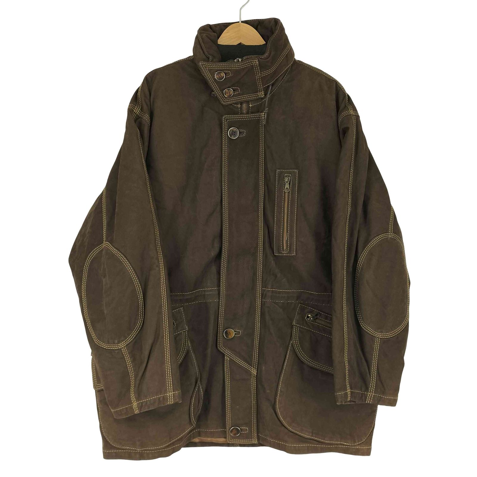 ユーズドフルギ 古着 EMME BY ENRICO MANDELLI 80S レザーカーコート メンズ 表記無