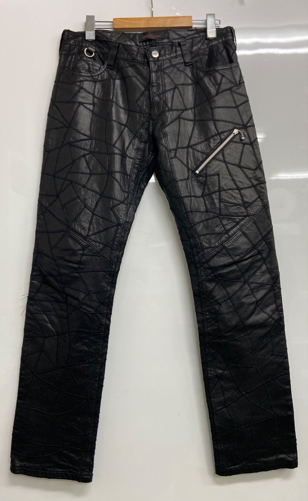 UNDER COVER ISM アンダーカバーイズム PEPER DOLL期 ツギハギ レザーパンツ L 牛革 ME67-2817