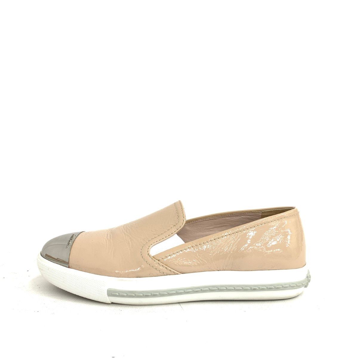 miumiu ミュウミュウ シューズ 表記サイズ 37 1 2 エナメル ベージュ レディース