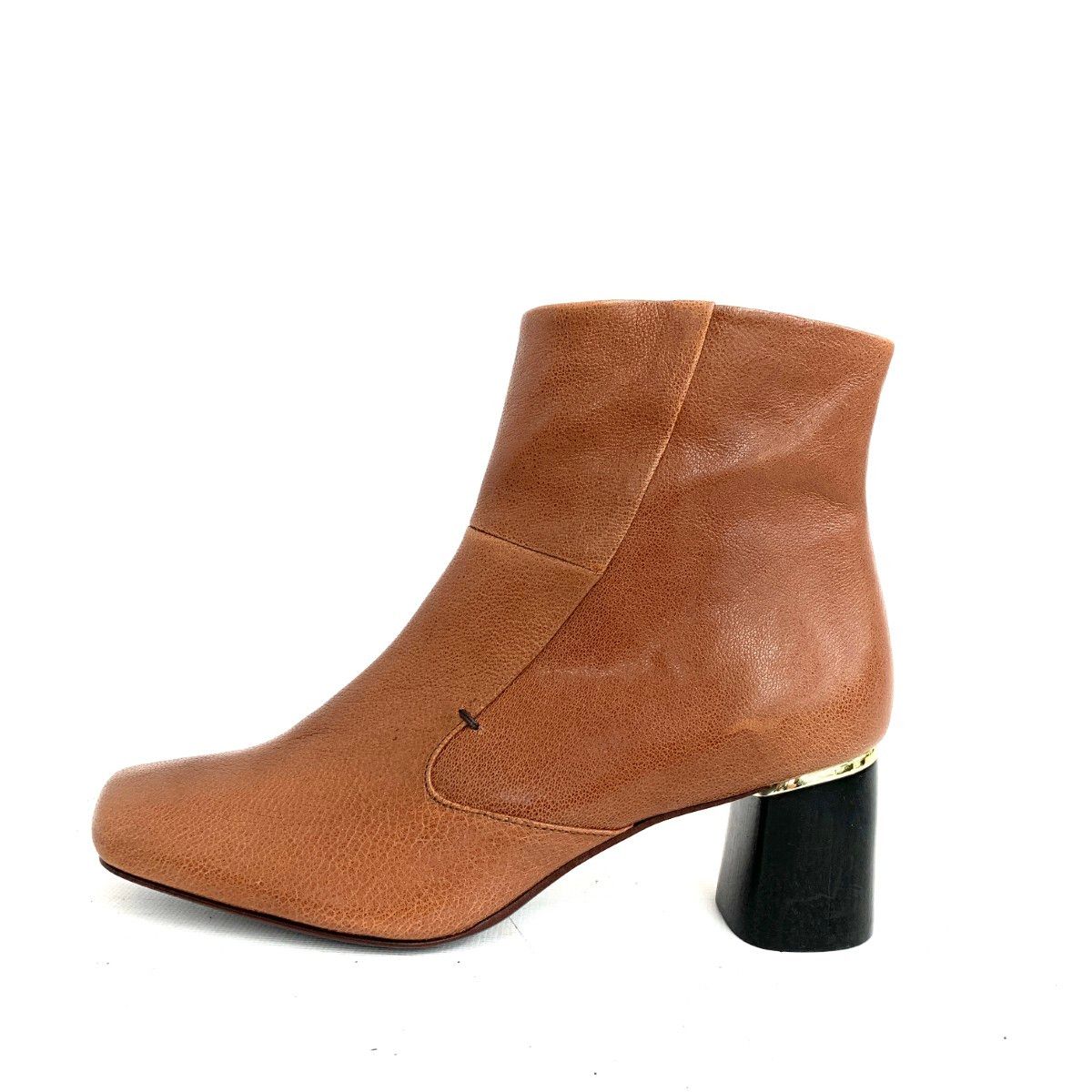 MANA マナ ショートブーツ 表記サイズ 37 レザー ブラウン レディース