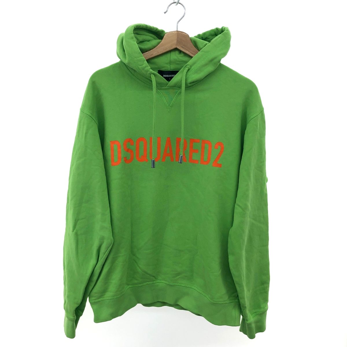 Dsquared 2 ディースクエアード スウェットパーカー サイズ L イタリア製 グリーン メンズ