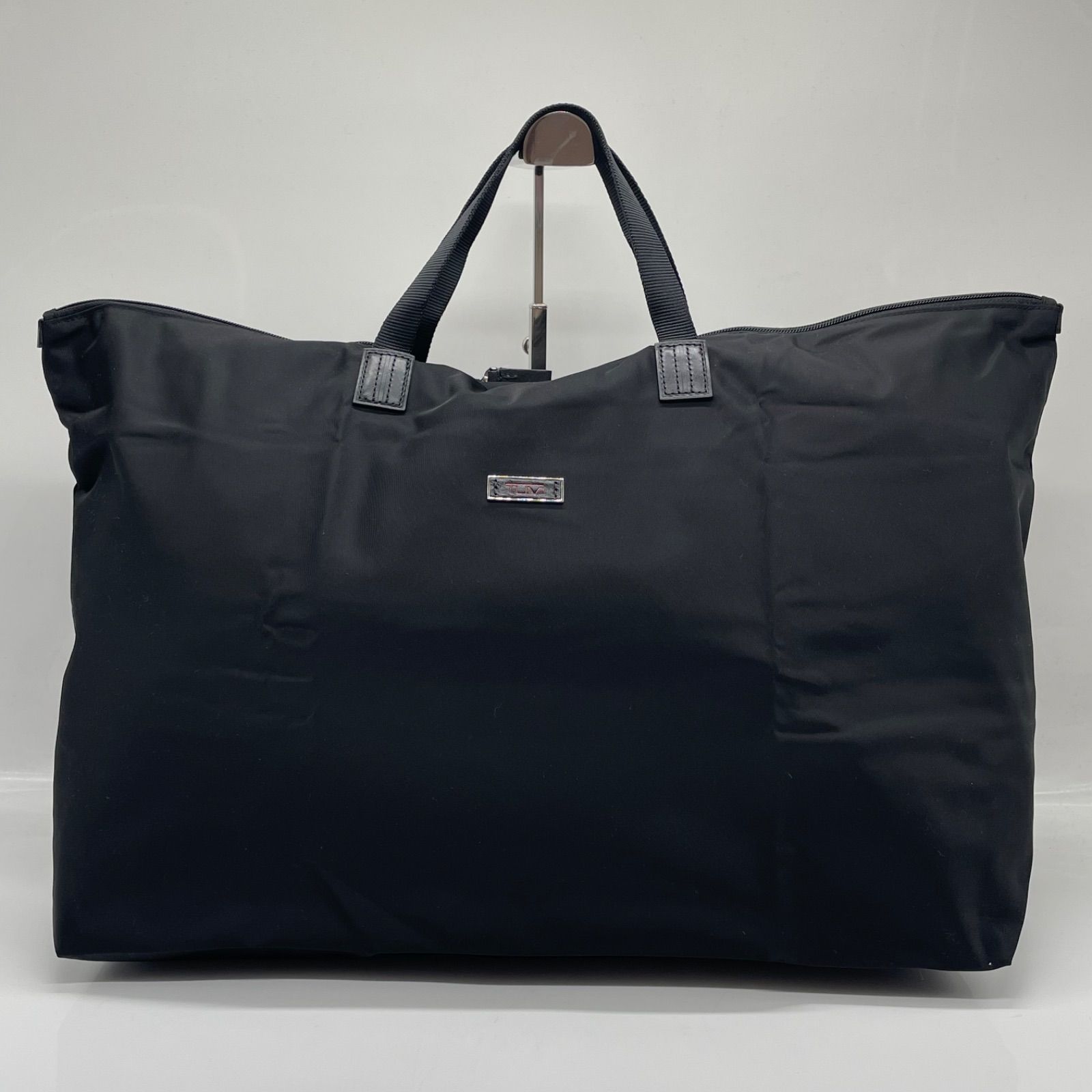 BN6765 TUMI トートバッグ ボストンバッグ 折りたたみ ジャストインケース ポーチ付き ブラック パッカブル