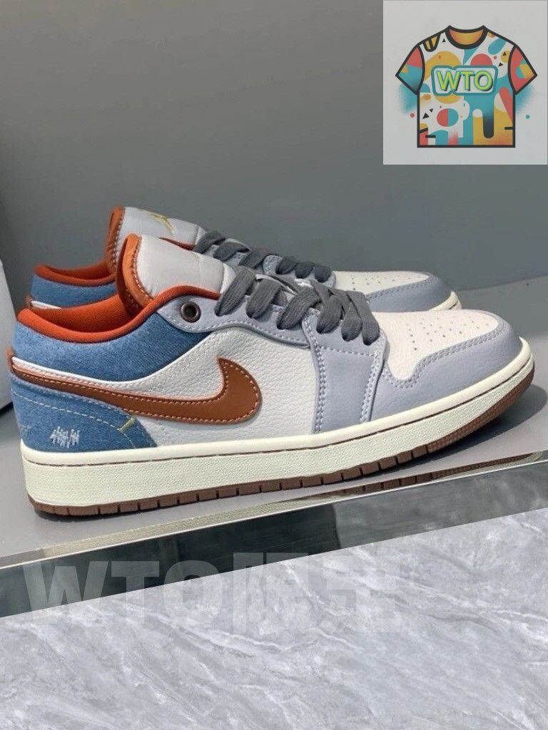 お げ 即 Nike wMNS Air Jordan 1 Low Denim Phantom ジョーダン-WTO輸入2