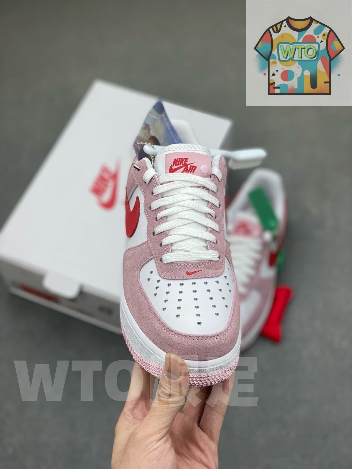 大 NIKE AIR FORCE 1 07 QS valentines day 男女兼用-WTO輸入2