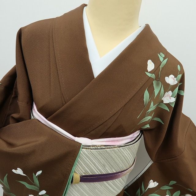 平和屋着物○訪問着 作家物 雲取り貝合わせ花文 金彩 正絹 逸品 未使用