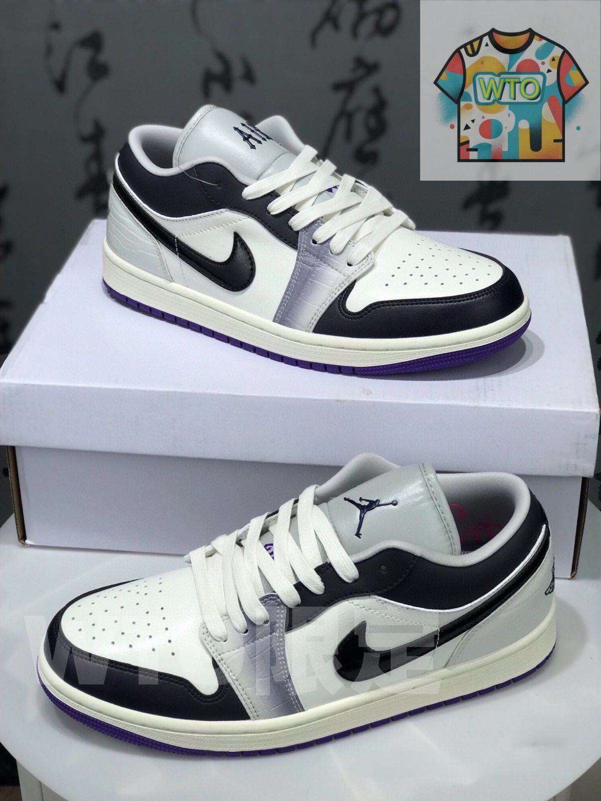 お げ 即 ナイキ スニーカー NIKE Air Jordan AJ1 Low HF5759-101-WTO輸入2
