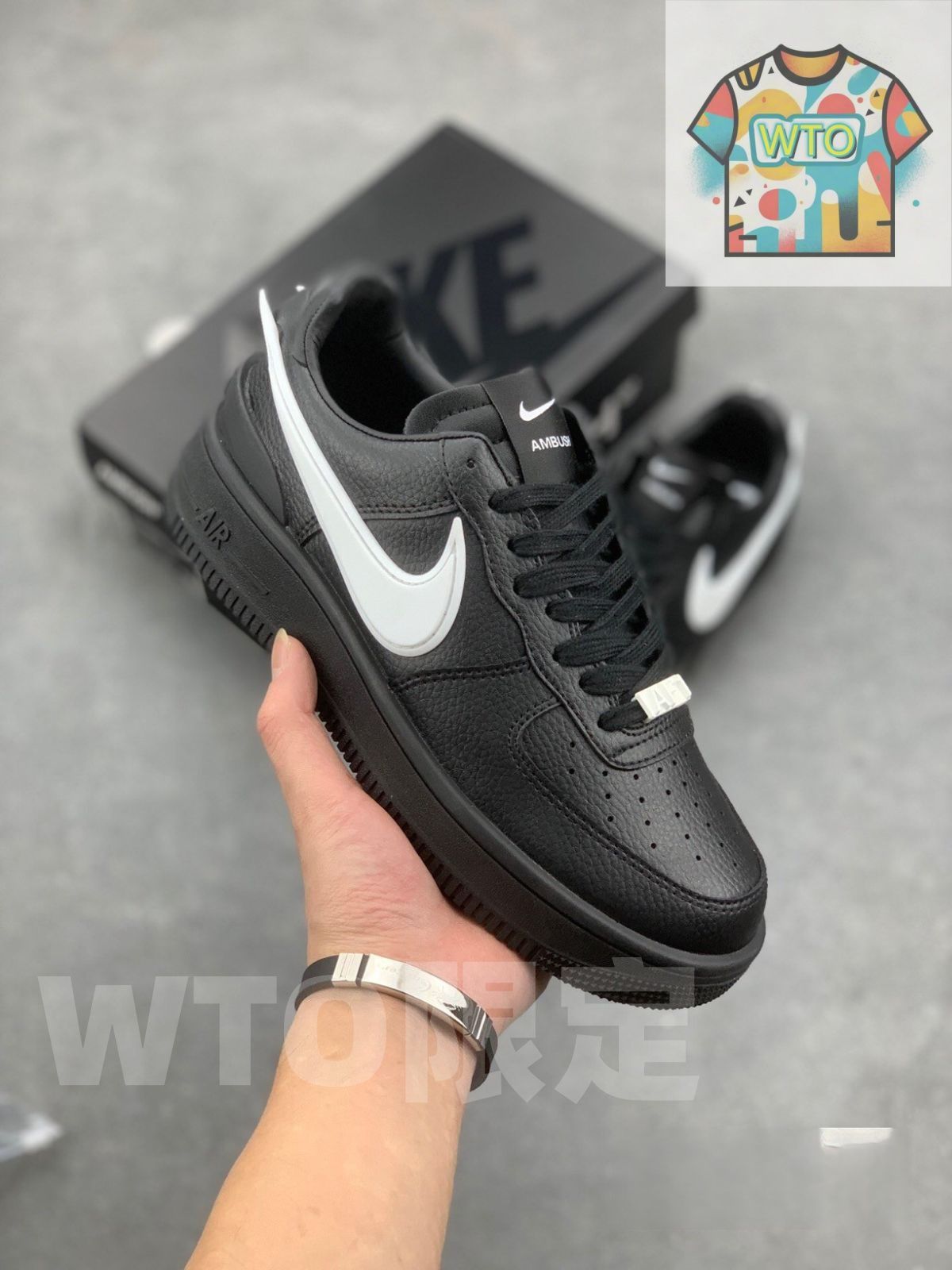 お げ 即 AMBUSH X NIKE AIRFORCE1 LOw black DV3464-001 男女兼用-WTO輸入2
