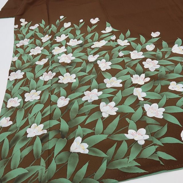 平和屋着物○訪問着 刺繍 箔散らし文様 暈し染め 金彩 正絹 逸品