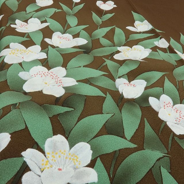 平和屋着物○訪問着 螺鈿 胡蝶蘭 枝垂れ花文 暈し染め 金銀彩 正絹