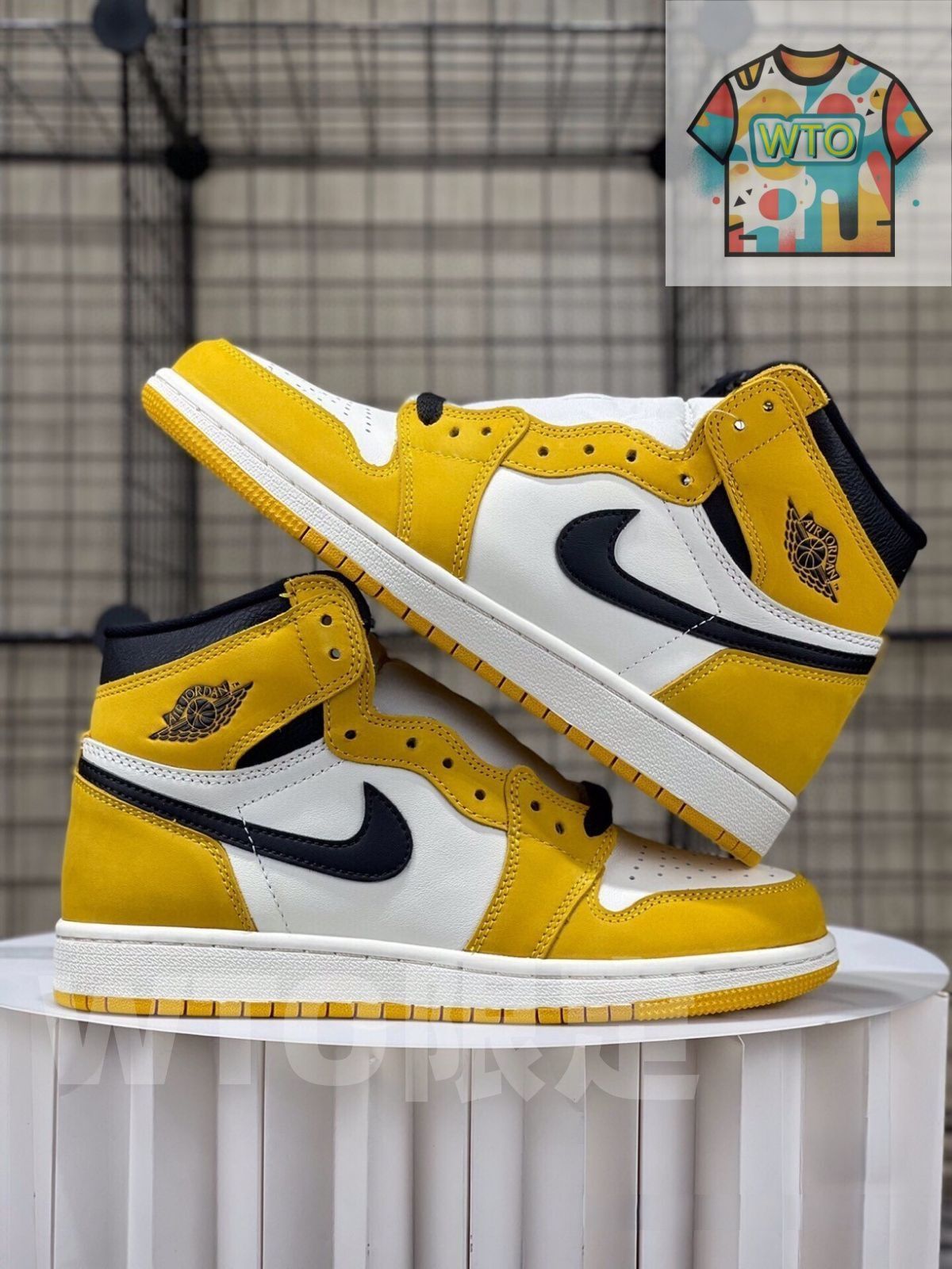 お げ 即 Nike Air Jordan 1 High OG Yellow Ochre ジョーダン-WTO輸入2
