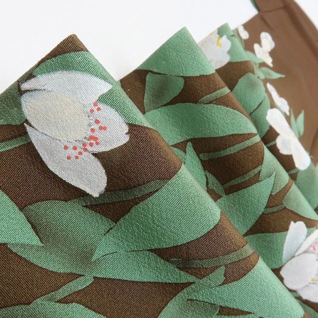 平和屋着物○中国三大刺繍 相良刺繍 訪問着 絞り 草花文 正絹 逸品