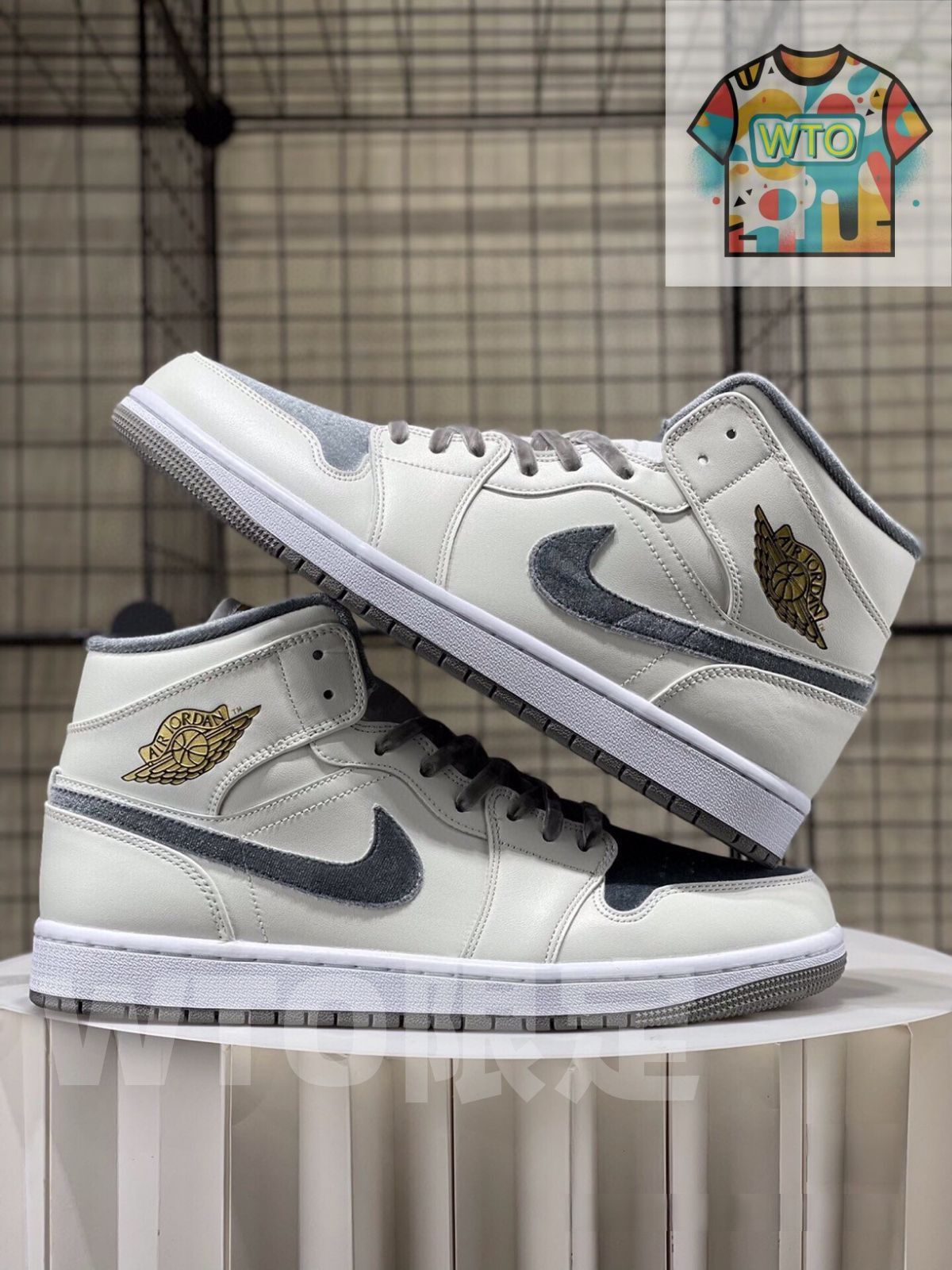 お げ 即 ナイキ スニーカー Air Jordan 1 Mid Velvet Toe WTO輸入2