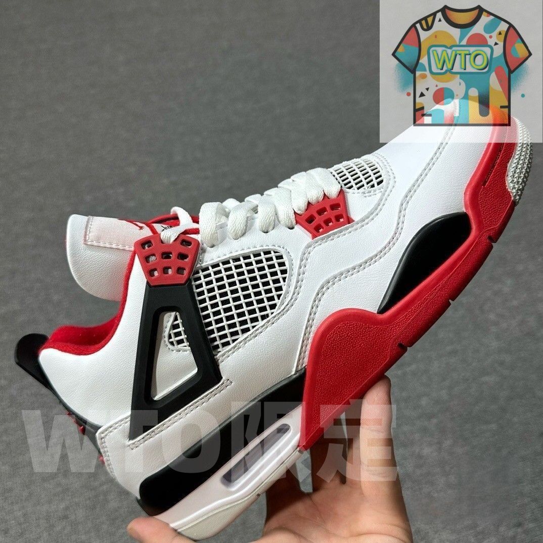 お げ 即 NIKE AIR JORDAN 4 RETRO OG FIRE RED 男女兼用-WTO輸入2