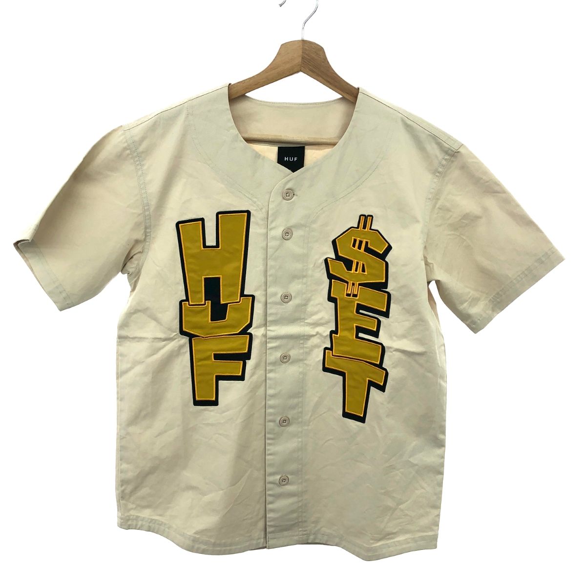 HUF ハフ ベースボールシャツ サイズ S TEAM BASEBALL JERSEY ホワイト メンズ 241019000882